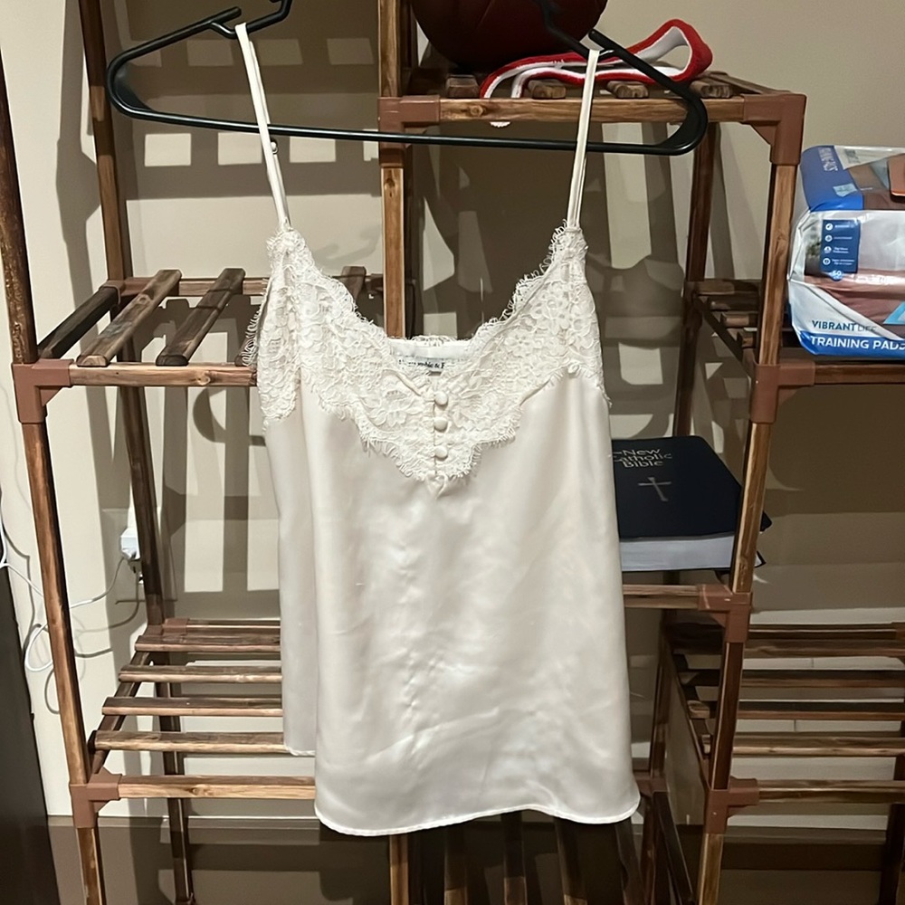 Silk White Tank Top